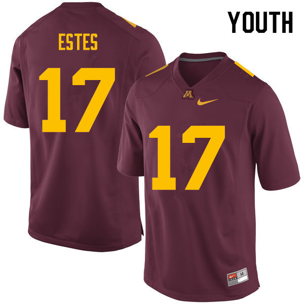 Youth #17 Rey Estes Minnesota Golden Gophers College Football Jerseys Sale-Maroon